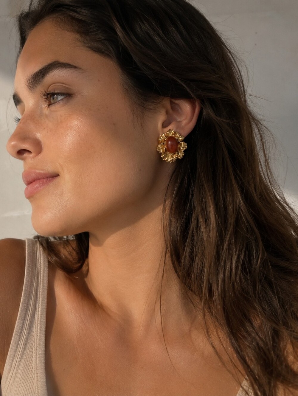 Vintage Oscar de la Renta Dual Signed Gold Tone Maple Leaf Clip-On Earrings